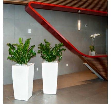 fiberglass tall tapered square planters