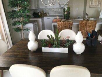 Succulents in custom white box artificial Succulent arrangements in custom white box