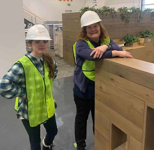 Janet and Kayla at Pacific Silkscapes jobsite Janet and Kayla at Pacific Silkscapes jobsite
