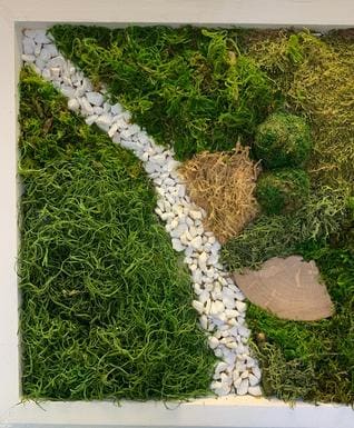 Preserved moss wall art