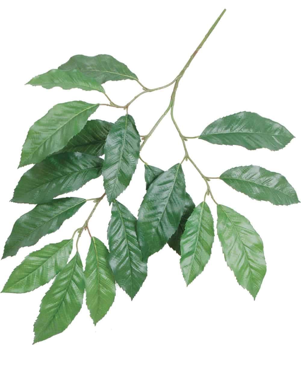 Elegant green leaf branch for silk floral arrangements and home decor. Perfect for adding natural be.
