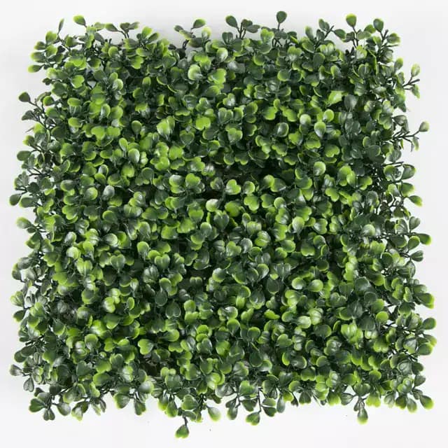 Lifelike green artificial grass panel for outdoor and indoor decor, easy to install.