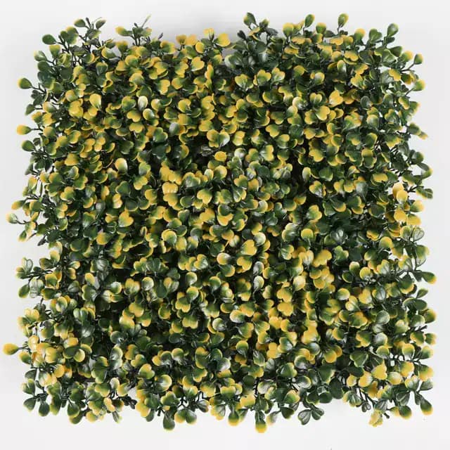 artificial green wall - boxwood w yellow mat